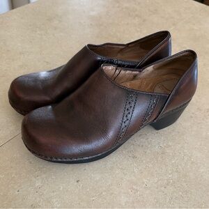 Dansko embroidered mules